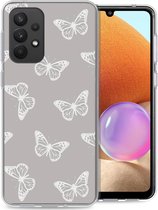 iMoshion Hoesje Siliconen Geschikt voor Samsung Galaxy A33 - iMoshion Design hoesje - Grijs / Butterfly