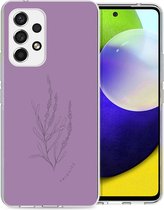 iMoshion Hoesje Geschikt voor Samsung Galaxy A53 Hoesje Siliconen - iMoshion Design hoesje - Paars / Floral Purple