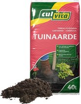 Culvita - Tuinaarde 40 liter - Bodemverbeteraar - Geschikt voor het ophogen en egaliseren van uw tuin - Bodemstimulator