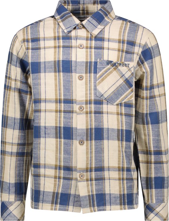 Moodstreet Check Shirt Long Sleeve - à manches longues - Garçons Blauw - Taille 134/140