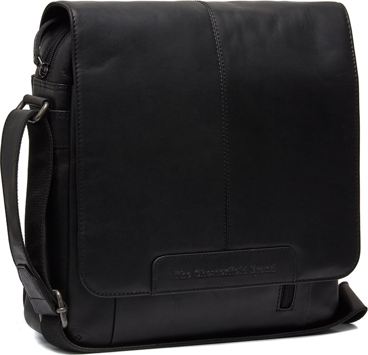 The Chesterfield Brand - Leren Crossbody Tas Zwart Raphael