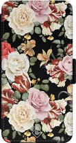 Casimoda® bookcase - Geschikt voor iPhone 14 Pro Max - Hoesje met pasjeshouder - Bloemen flowerpower - Multi - Kunstleer