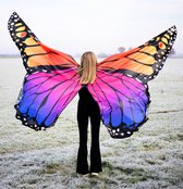 KIMU luxe grandes ailes de papillon costume rose bleu orange - ailes de papillon costume papillon festival gymnastique