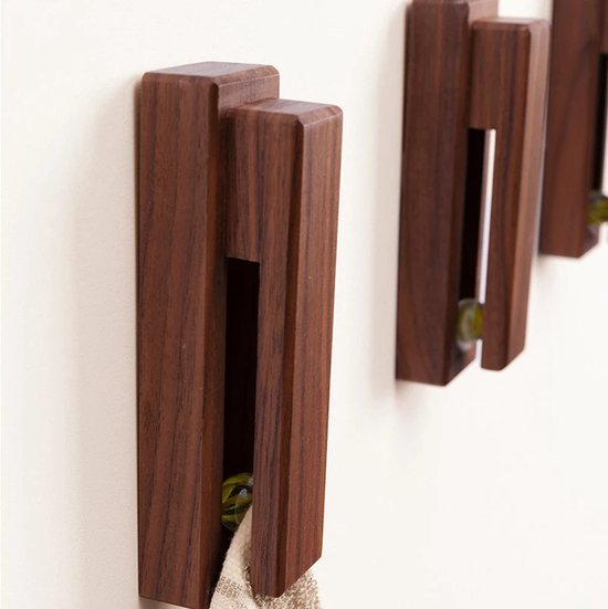 Houten kapstok - wandgemonteerde pianostijl hanger voor jassen