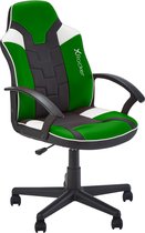 Bol.com X Rocker Saturn Gamestoel - Kantoorstoel - Zwart/Grijs/Groen aanbieding