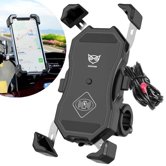 Good2know Support téléphone moto / ATV - Support smartphone - Avec chargeur  sans fil 
