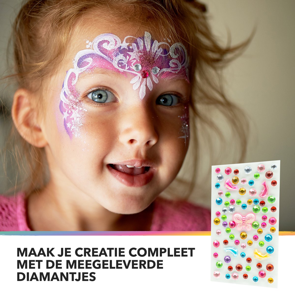 Easynova Complete Schmink Set voor Kinderen en Volwassenen op Waterbasis - 15 Kleuren - Schmink Sjablonen - Schmink Voor Carnaval — afbeelding 5