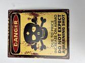 Metalen bordje “danger”