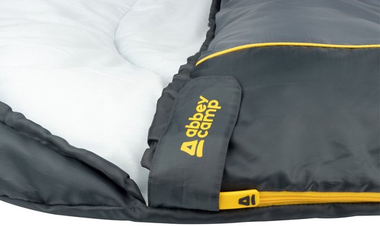 Abbey Camp Slaapzak - Mummie Model - Grijs - 220 x 80 cm - Tochtrand van Abbey Camp — afbeelding 4