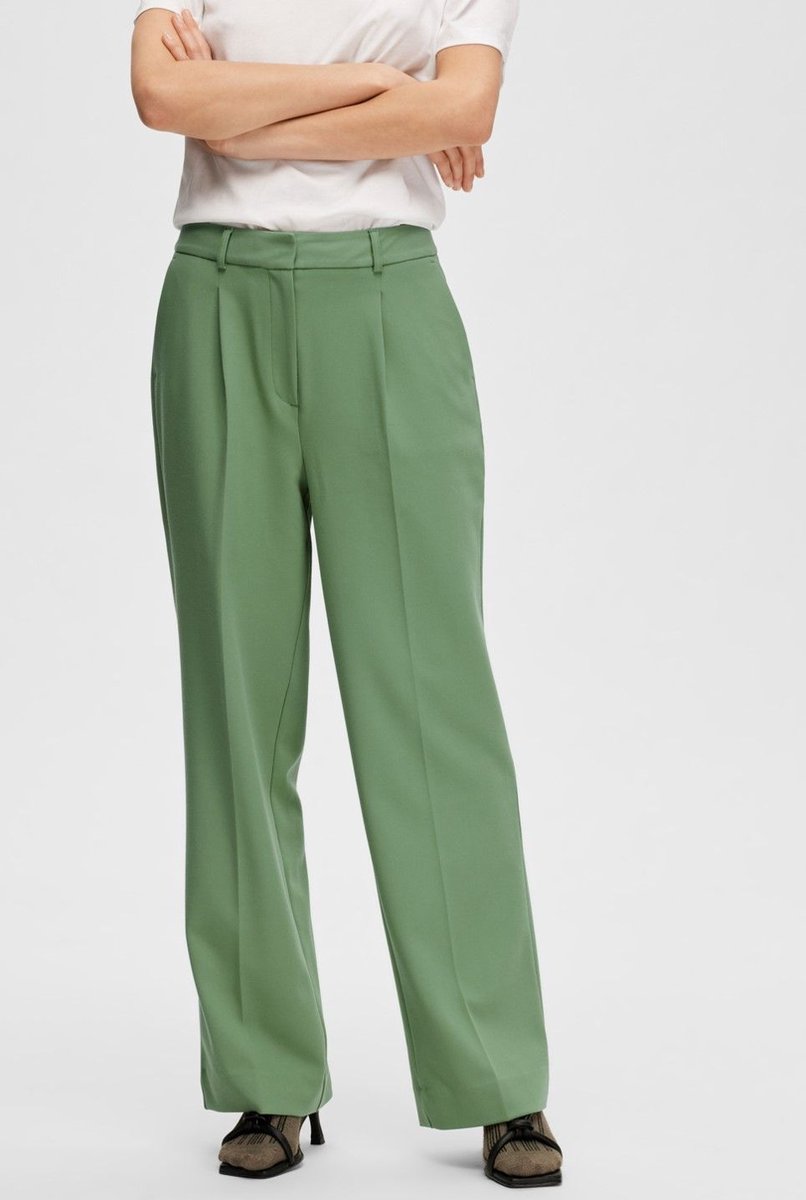 Selected Femme Myna HW Wide Pant Loden Frost