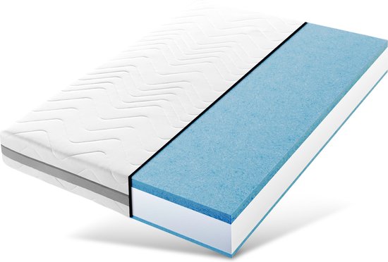 Matras 140 x 200 cm - Hoogte 24cm - Pocketvering matras 140x200 met 7 zones - Ergonomisch - stevig of zeer stevig - Matras 140x200 Tweepersoons - Ademende Matrassen 140 x 200 Koudschuim matras geveerd - Mister Sandman