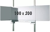 Whiteboard Deluxe - Magnetisch - In hoogte verstelbaar - Vijfzijdig bord - Schoolbord - Eenvoudige montage - Geëmailleerd staal - Groen - 100x200cm