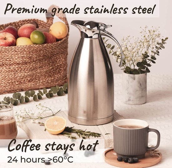 34Oz Roestvrijstalen Thermische Koffiekaraf Geïsoleerde Vacuüm Thermos Waterfles