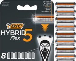 Lames de rasoir pour hommes BIC Hybrid 5 Flex - Recharge de 8 lames - Recharges - Produit de l'année 2022