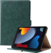 Phreeze Tablethoes - Geschikt voor iPad 9 2021 Hoes - 10.2 Inch - Luxe Lederen Hoesje - Ingebouwde Standaard met Kaarthouders - Hoesje met Magnetische Sluiting - Beschermhoes - Groen