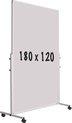 Mobiel whiteboard gelakt staal PRO - Weekplanner - Maandplanner - Jaarplanner - Magnetisch - 180x120cm