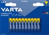 Varta Longlife Power AAA Batteries - 10 pièces
