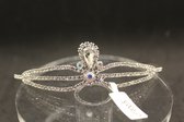Mooie tiara, kroon, bruid, prinses, haaraccessoire, luxe diadeem, Haarpin, bloemen, haarpin, strass, koningin, maangodin, godin
