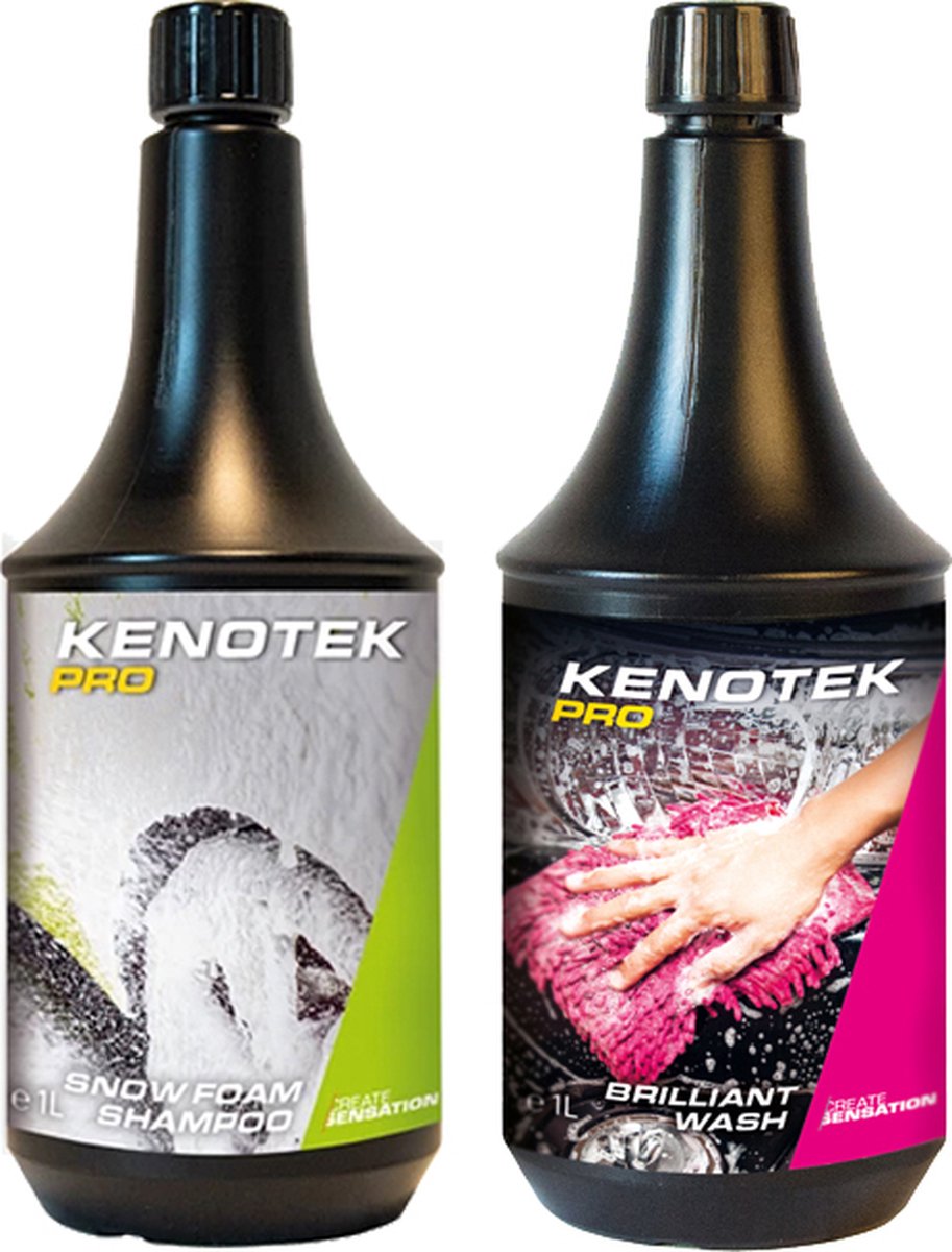 Kenotek - Snow Foam Shampoo + Brilliant Wash - 1000 ML - Schuimende shampoo - Autoshampoo