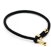 UrbanGoods - Geluksarmband - Nylon Touw Armband - Zwart - 19 Cm - Verstelbaar