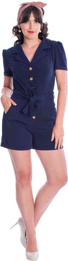 Banned - WOMEN RULE Playsuit - Donkerblauw