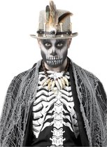 Smiffy's - Costume de sorcière, Spider , vaudou et Religion sombre - Chapeau de Docteur vaudou gris - Grijs - Taille unique - Halloween - Déguisements