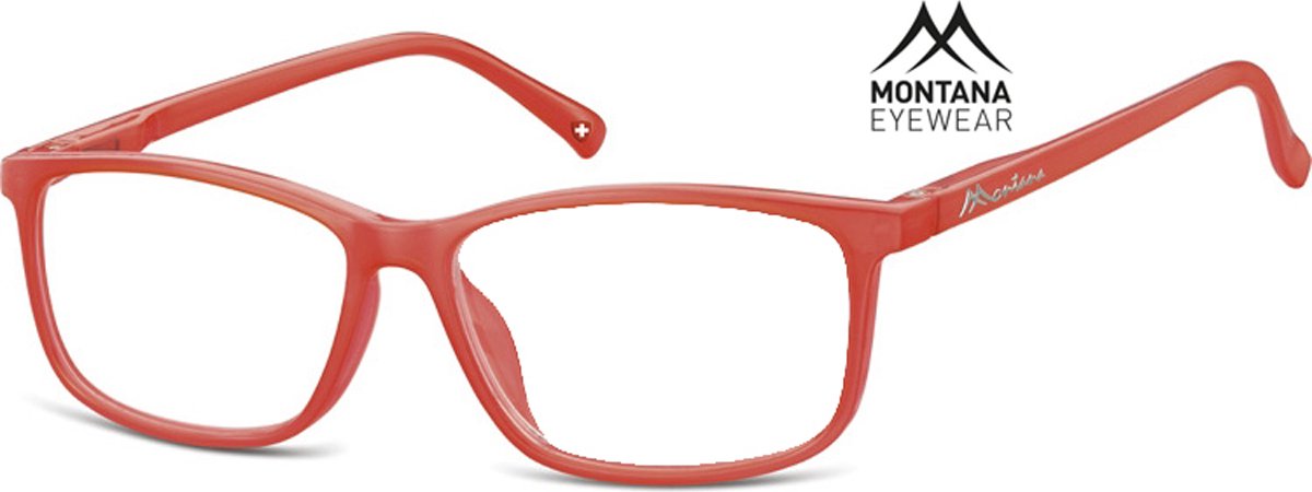 Montana Eyewear MR62G Leesbril +1.50 - Mat rood