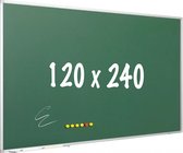 Krijtbord PRO - Magnetisch - Schoolbord - Eenvoudige montage - Geëmailleerd staal - Groen - 240x120cm