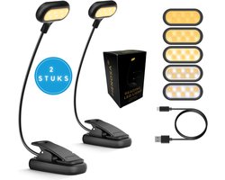 Fienosa LED Leeslampje voor boek met klem - 2 stuks - Bureaulamp - Klemlamp met Flexibele Nek - Filtert Blauw Licht - USB Oplaadbaar - Dimbaar - Wit en Warm Wit - Diverse lichtstanden - Energiezuinig - Bed - Nachtkastje Fienosa LED Leeslampje voor boek met klem - 2 stuks - Bureaulamp - Klemlamp met Flexibele Nek - Filtert Blauw Licht - USB Oplaadbaar - Dimbaar - Wit en Warm Wit - Diverse lichtstanden - Energiezuinig - Bed - Nachtkastje