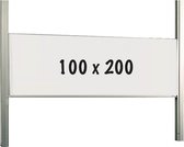 Whiteboard Deluxe - Geëmailleerd staal - Schuifmechanisme - Weekplanner - Maandplanner - Jaarplanner - Magnetisch - Wit - 100x200cm