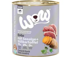 WoW Senior Hondenvoer - Blik - Eend - 6 x 800 g