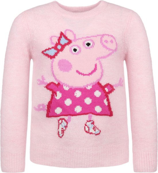 Peppa Pig - Lichtroze trui voor meisjes, lekker warm / 104