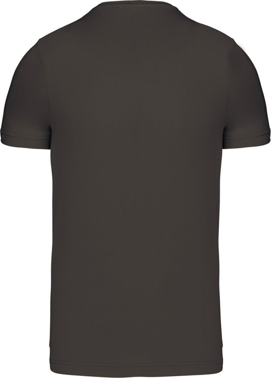 Donkergrijs T-shirt met V-hals merk Kariban maat L