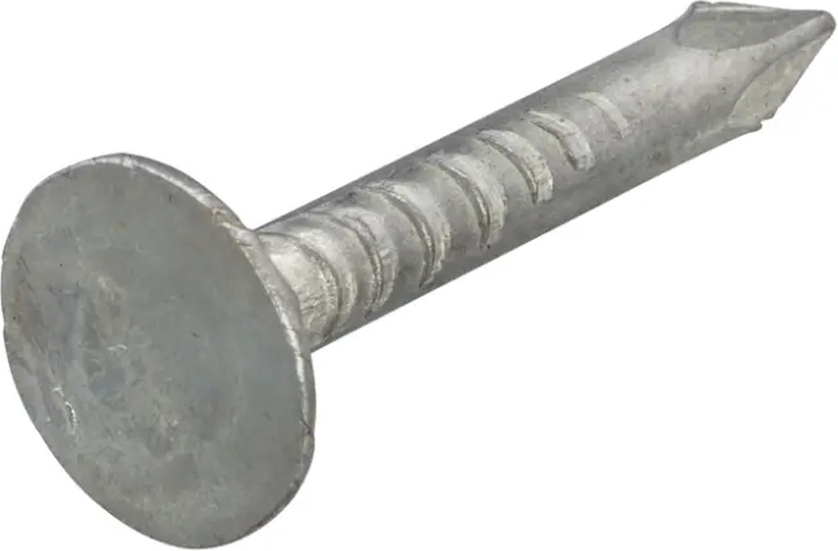 Asfaltnagel. 3.0 x 15mm. lang. verzinkt. 400 gram kopspijkers. Homefix.