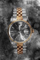Glasschilderij 80x120cm Rolex watch
