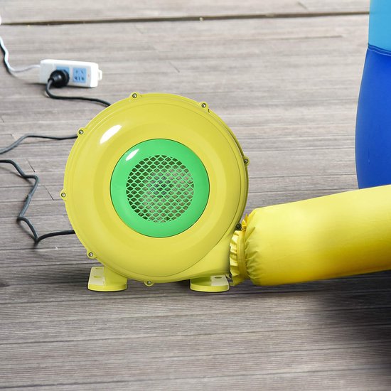 Zaza Home 450W Elektrische Luchtpomp Blazer Pomp Ventilator Met Handvat Lichtgewicht Draagbaar Voor Opblaasbaar Speelgoed Abs Geel + Groen 35 X 26 X 33.5 Cm - ZAZA Home