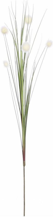 Mica Decorations - Herbe de roseau plante artificielle tige/branche lâche - vert/blanc - 84 cm