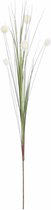 Mica Decorations - Rietgras kunstplant losse steel/tak - groen/wit - 84 cm