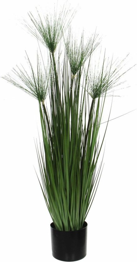Mica Decorations - gras pluim kunstplant - groen - H102 x D15 cm