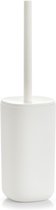 Zeller WC/Wilet brush in holder plastic - blanc - D9 x H35 cm - design moderne
