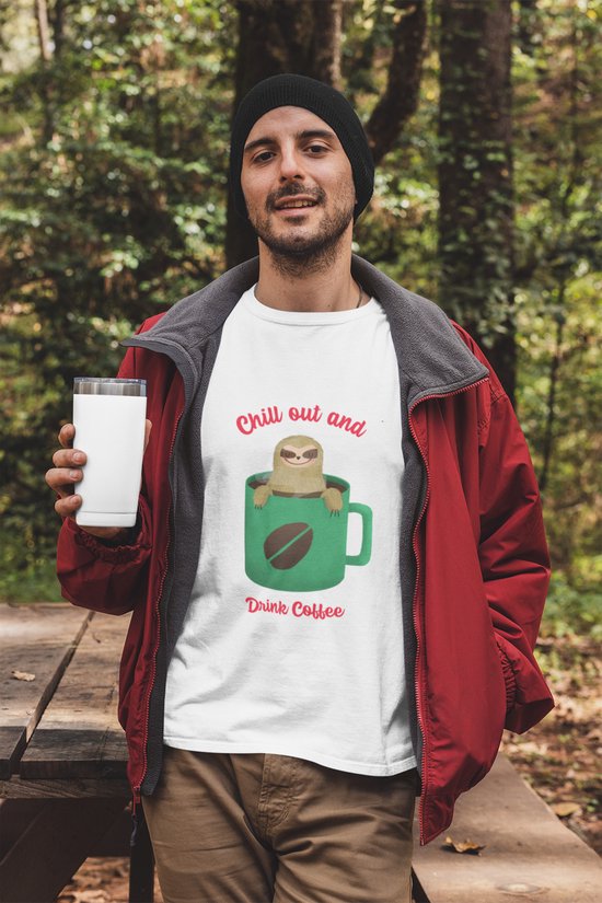 Chill out en drink koffie T-shirt