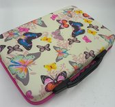 Diamond painting koffer - stockage box met 60 potjes - Met vlinders rose rand