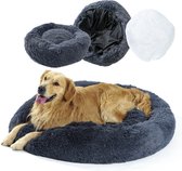 Edward&DeVries Hondenmand met Rits - 100cm - Hondenbed - Donut Dog Bed - Fluffy - Grijs - Wasbaar
