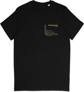 T Shirt Heren - Gepersonaliseerd - Trotse Vader Cadeau - Zwart - XL