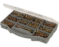 Fixman Assortiment schroeven - verzinkt staal - roestbestendig - kruiskop PZ - 780 stuks