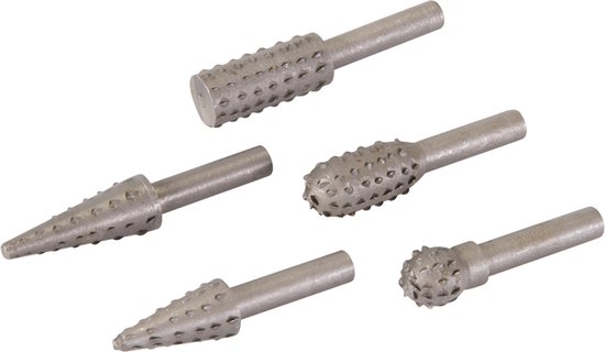 Ensemble de 5 râpes pour perceuse Silverline, queue 6 mm