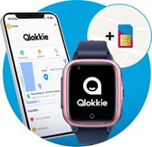 Qlokkie Kiddo 15 - GPS Horloge kind 4G - GPS Tracker - Videobellen - Veiligheidsgebied instellen - SOS Alarmfuncties - Smartwatch kinderen - Inclusief simkaart en mobiele app - Roze