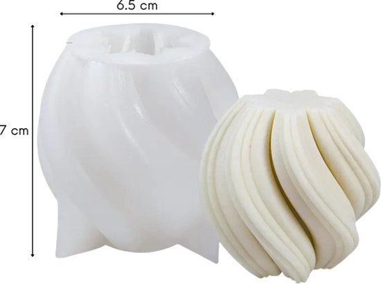 ZoeZo - Kaarsmal Swirl - Nordic - Kaars mallen - Siliconen mal - Zelf kaarsen maken - Gips & epoxy gieten - Zeep maken