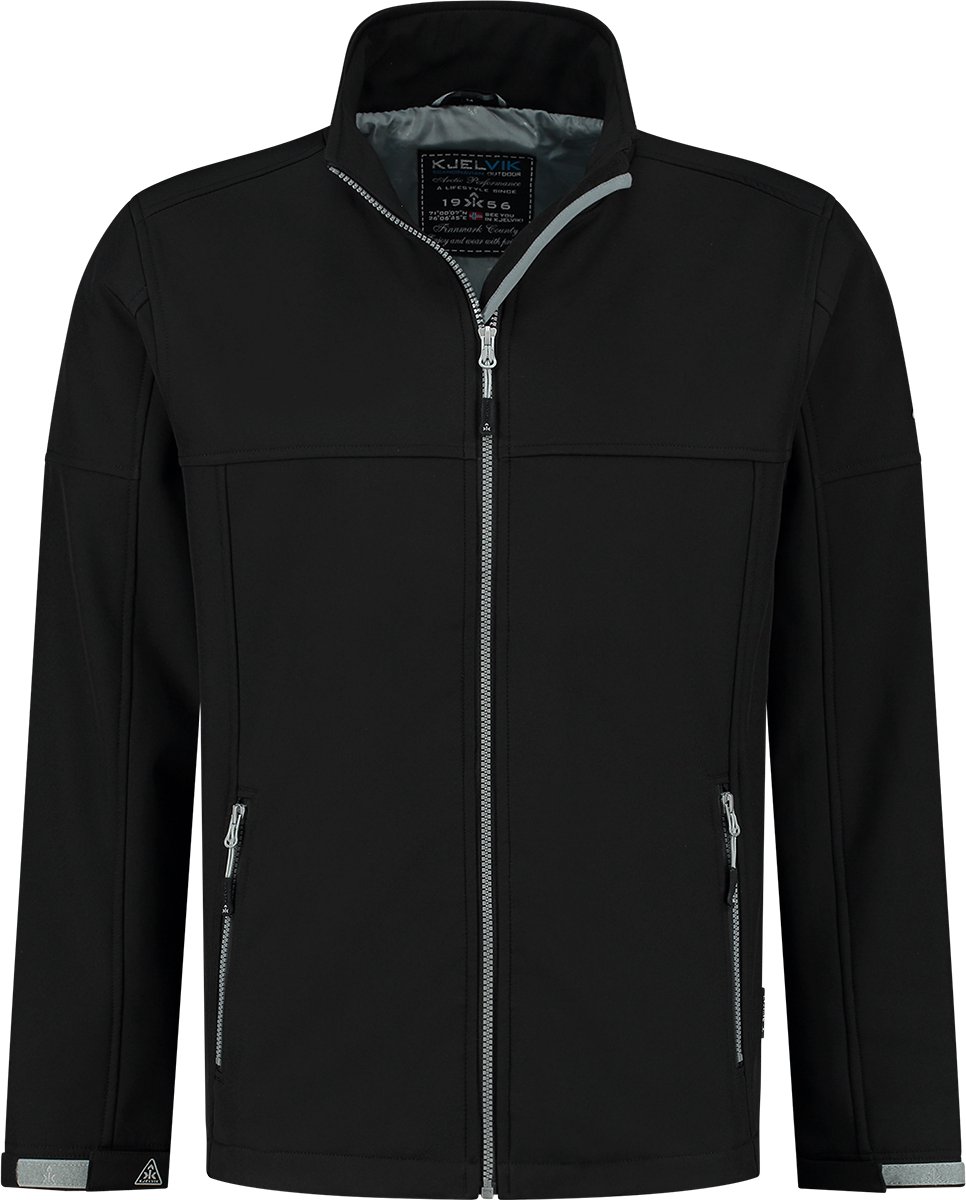 Kjelvik Softshell jas Odense Zwart