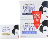 am White anti-aging dagcrème SPF 30, 30gr + Kojie San Dream White anti-aging zeep, 2 x 135 gram zeep